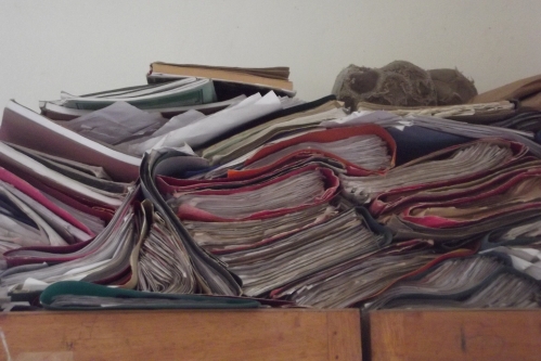 The filing system in the vice-principal's office of a secondary school that I visited